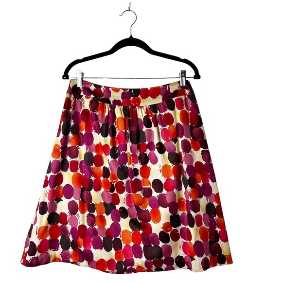 Lily - Multi Colored Large Polka‎ Dot A-Line Skirt - Sz. M - Picture 1 of 8